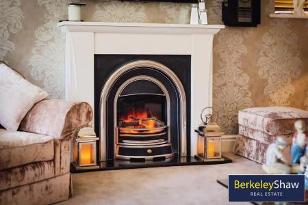 Living room fireplace