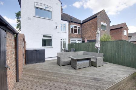 Decked patio