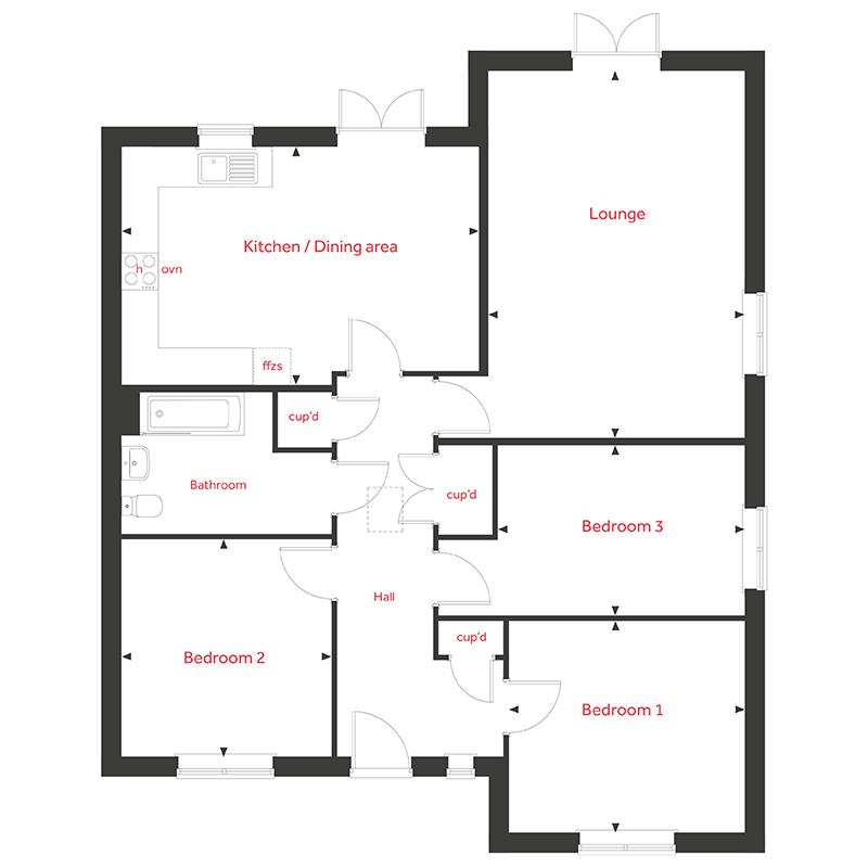 3 bedroom Detached Bungalow for sale in Lyneham