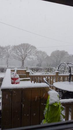 Back deck in winter