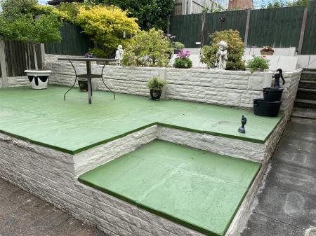 Rear garden and patio area