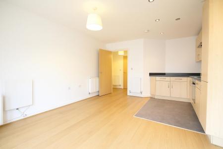 Open plan lounge and kitchen