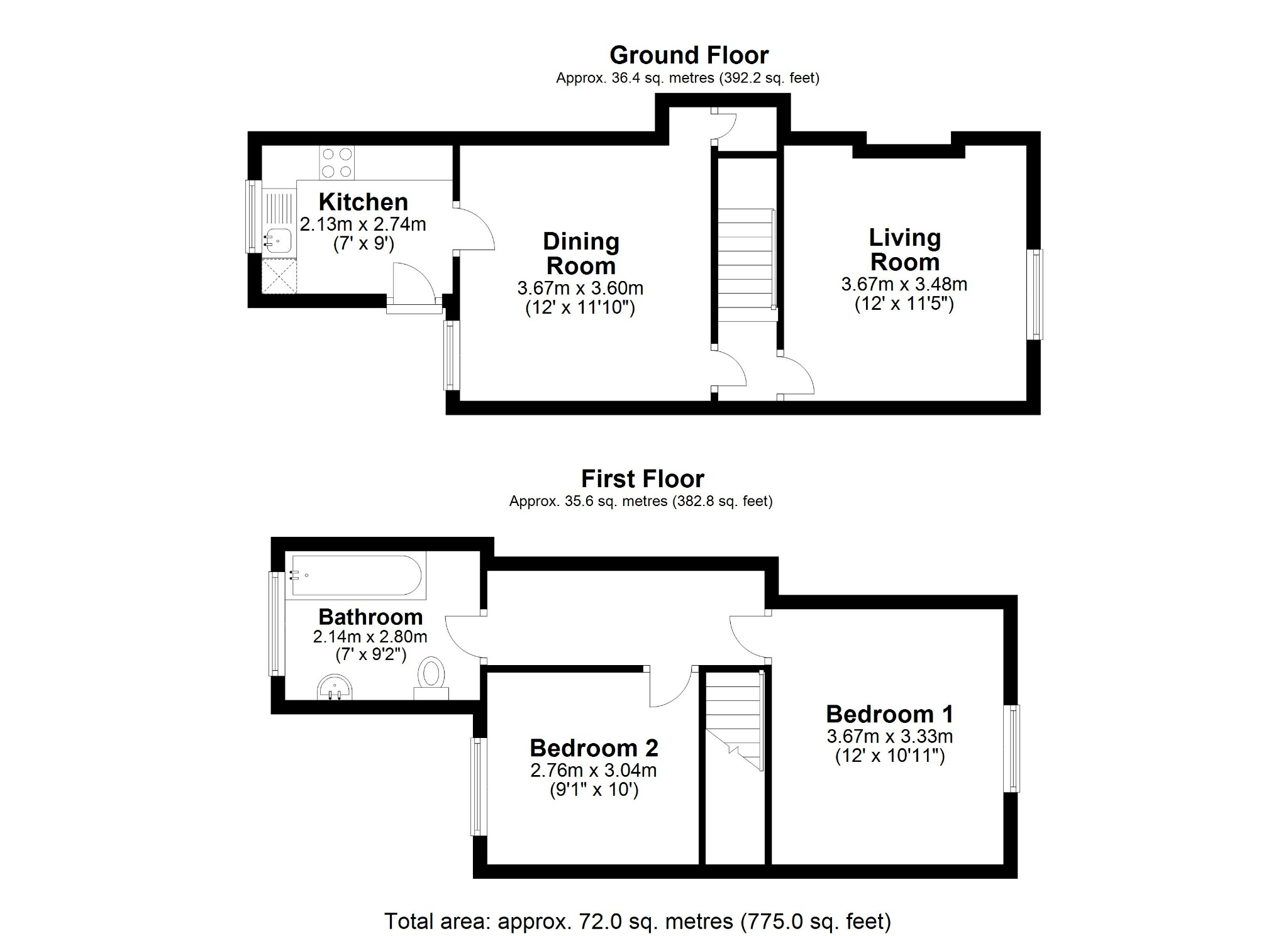 2 bedroom End of Terrace House for sale in Stortford
