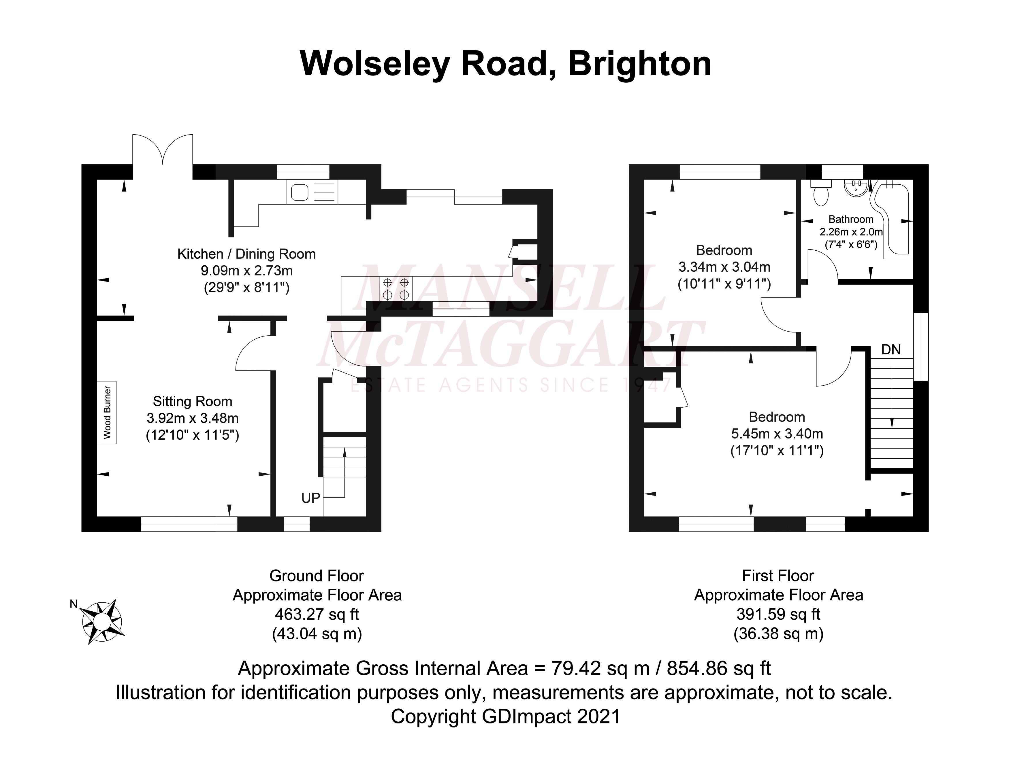 2 bedroom SemiDetached House for sale in Brighton