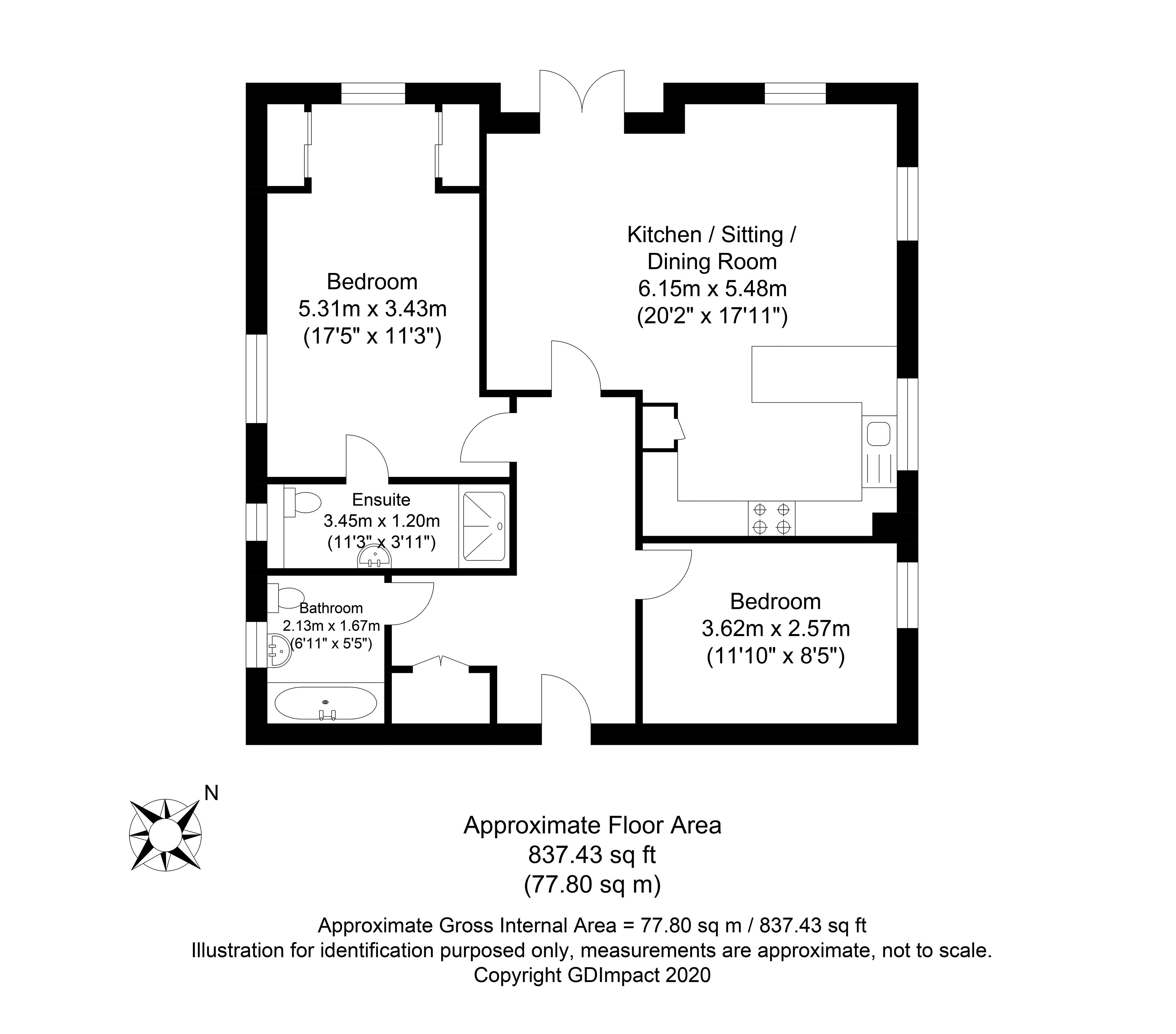 2 bedroom Flat for sale in Horsham