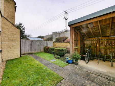 communal garden and bike store