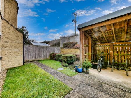 Communal garden and bike store