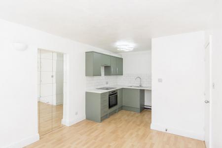 Open plan lounge and kitchen