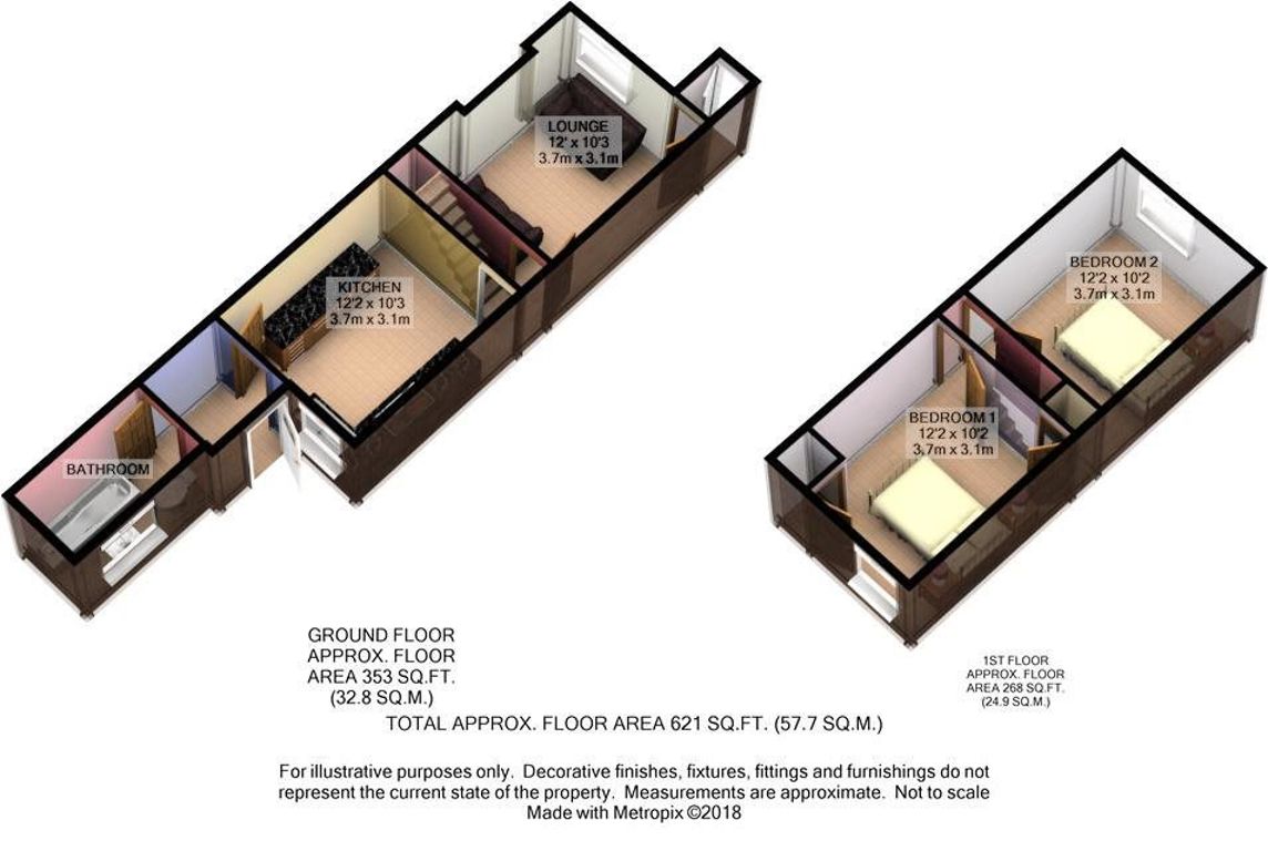 2 bedroom House for rent in Rugby