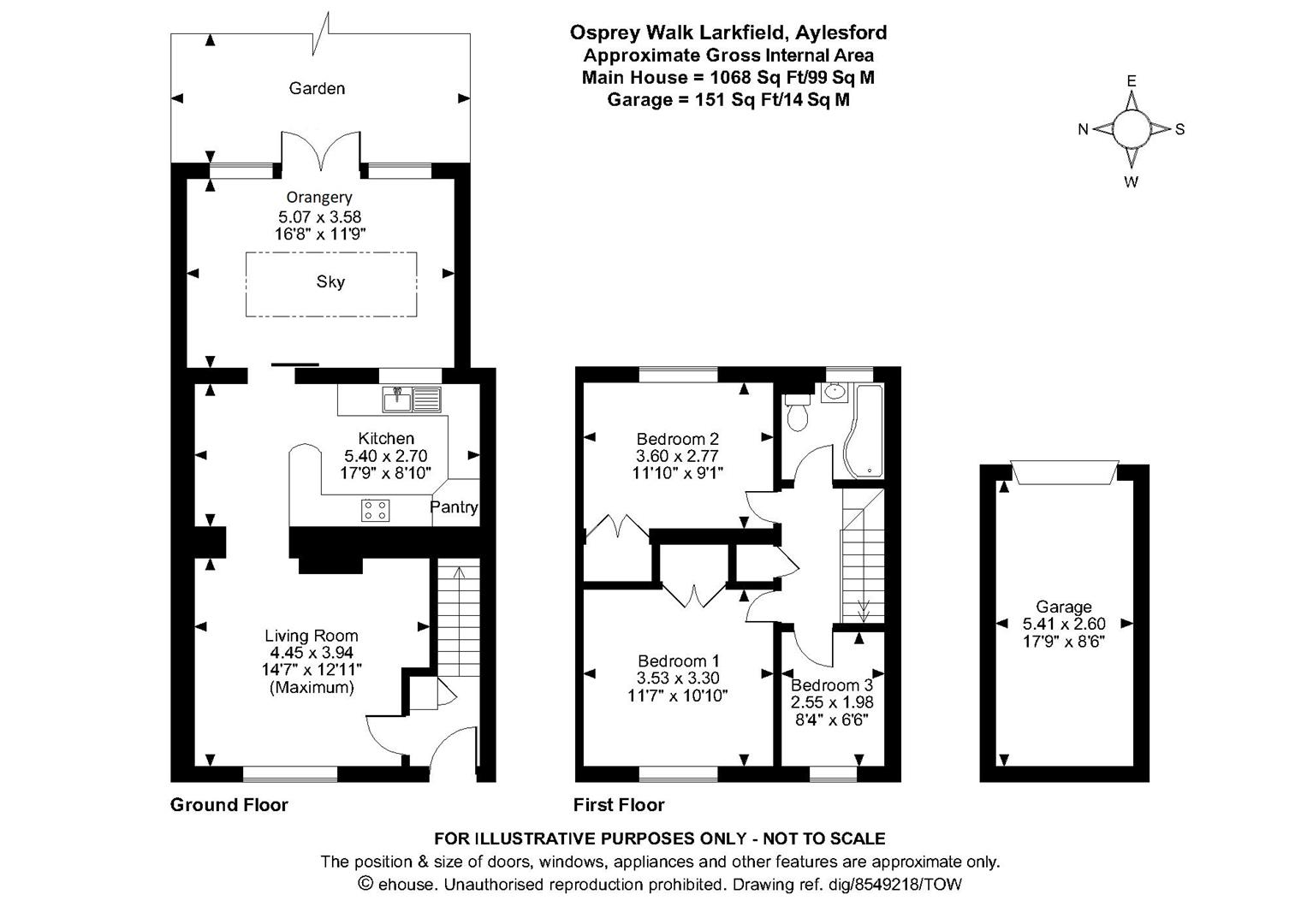 3 bedroom Terraced House for sale in Larkfield