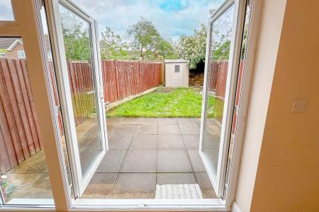 French doors to garden