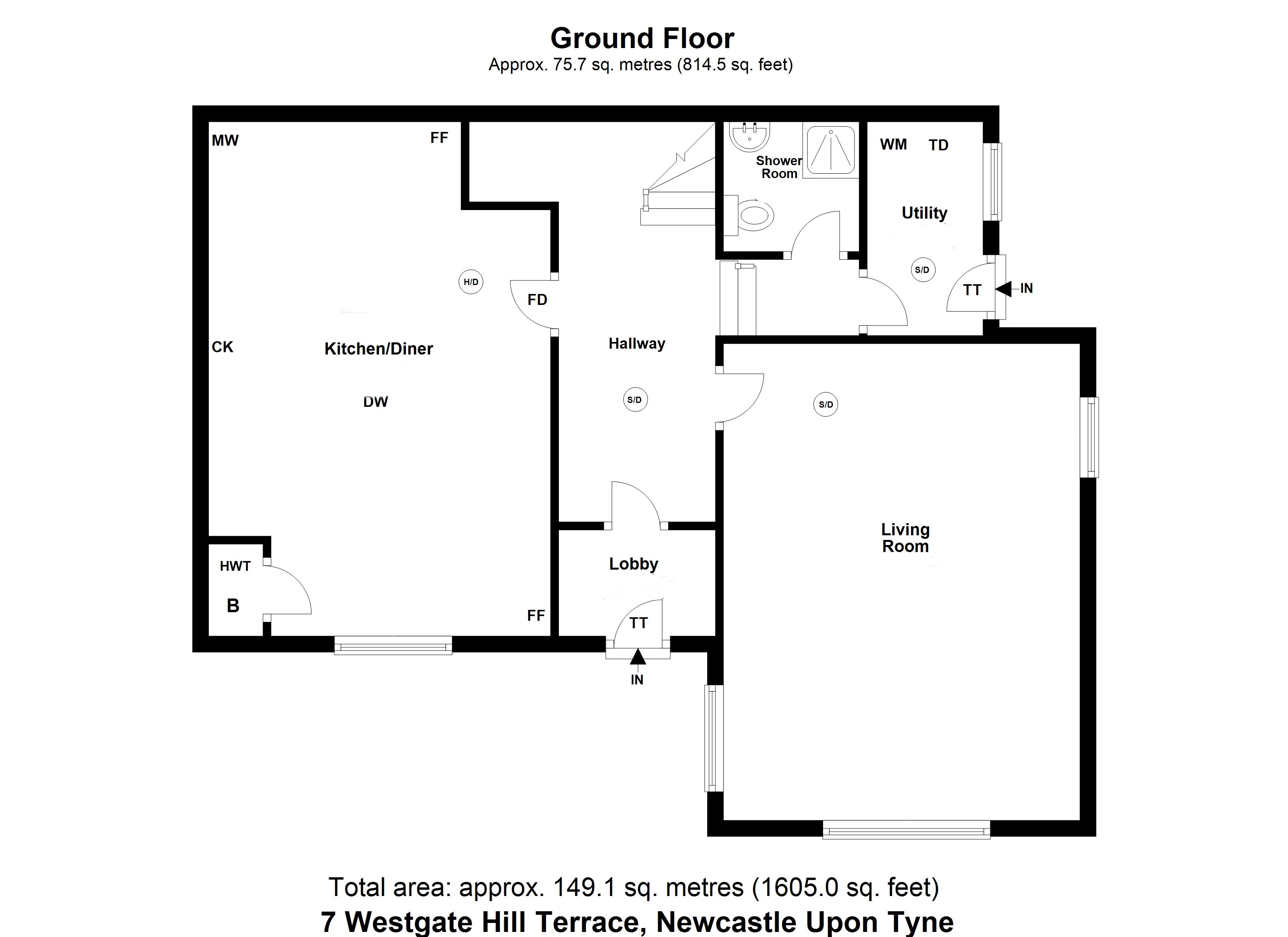 Westgate Hill Terrace, Summerhill, Newcastle Upon Tyne, NE4 Printable