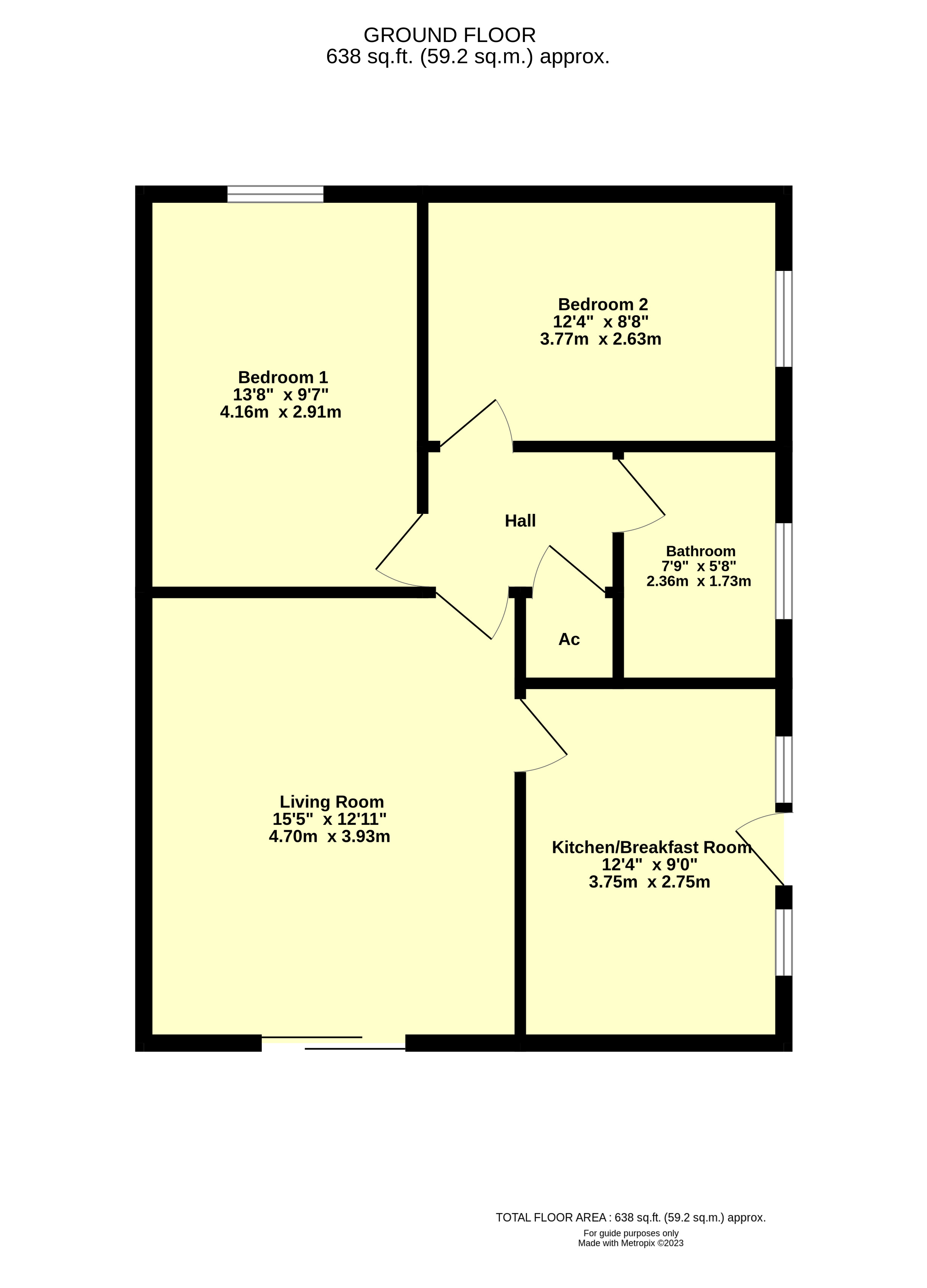 2 bedroom SemiDetached Bungalow for sale in Cullompton