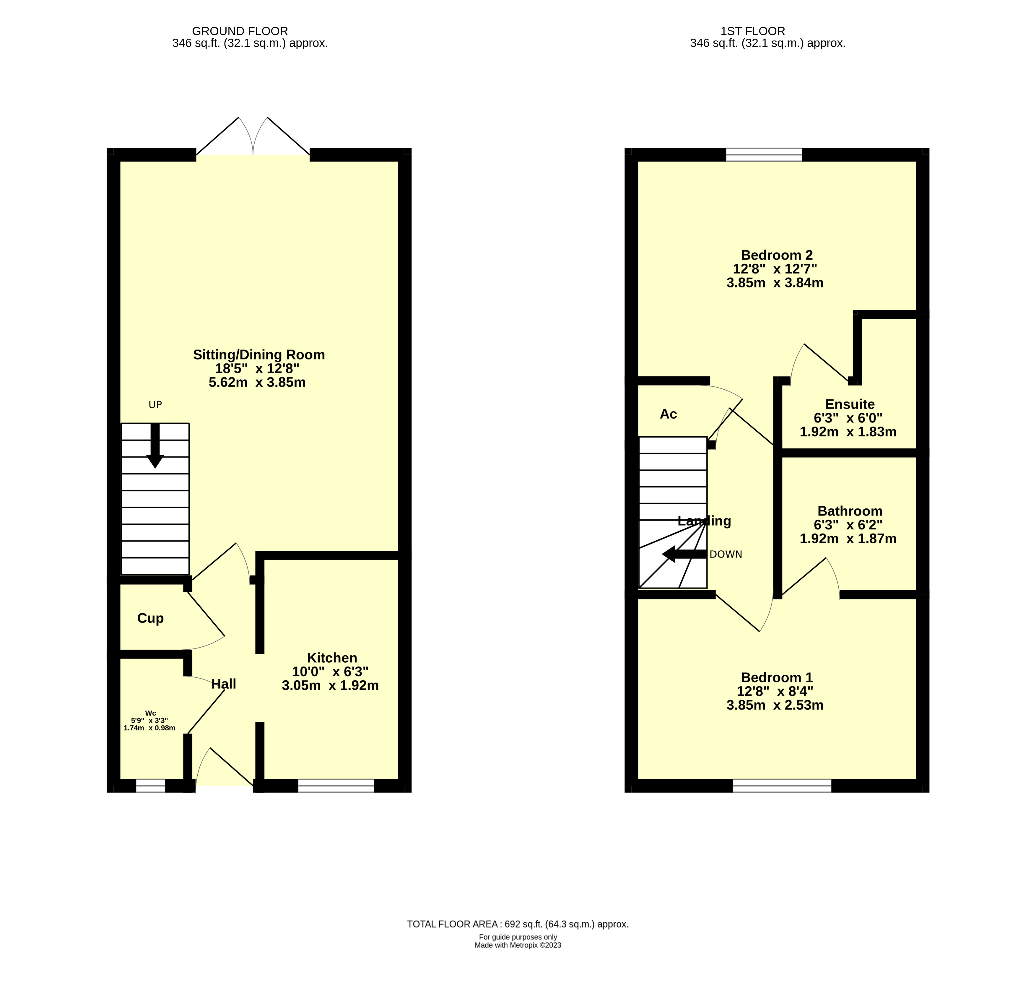 2 bedroom Terraced House for sale in Uffculme