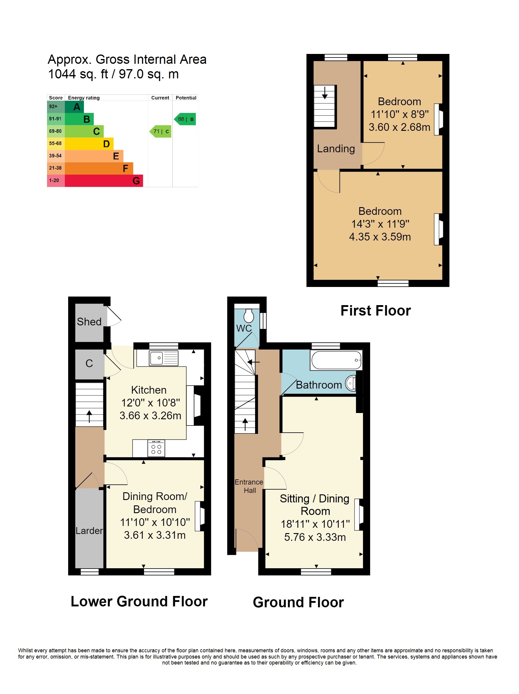 3 bedroom Terraced House for sale in Tunbridge Wells