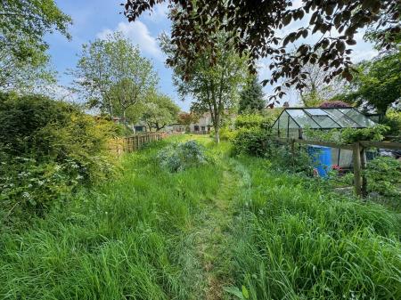 Garden from top looking down to cottages