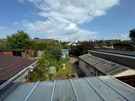 View down onto garden from Bedroom 2