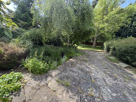 patio by fishpond