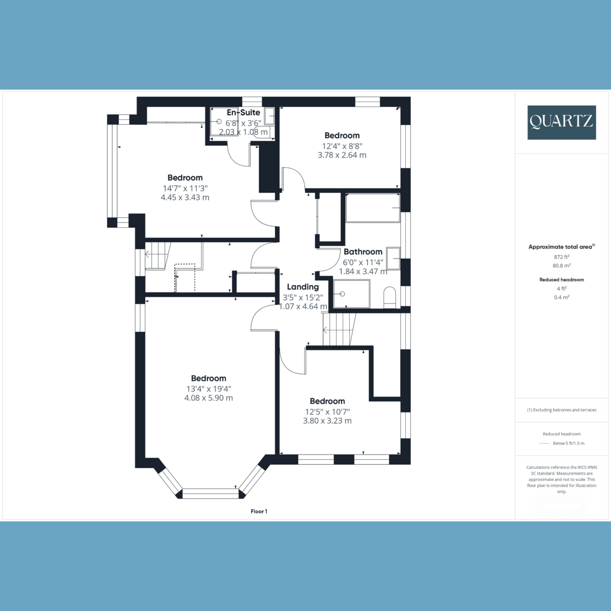 Floorplan for 11 Boulnois Avenue, Poole BH14 9NX
